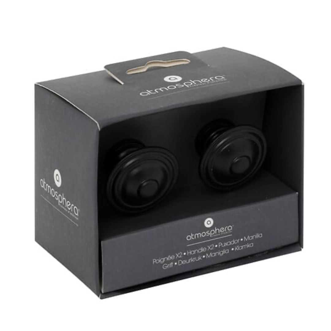 Set x2 manere mobila negre metal