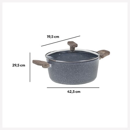 Oala imitație piatra 28 cm ø