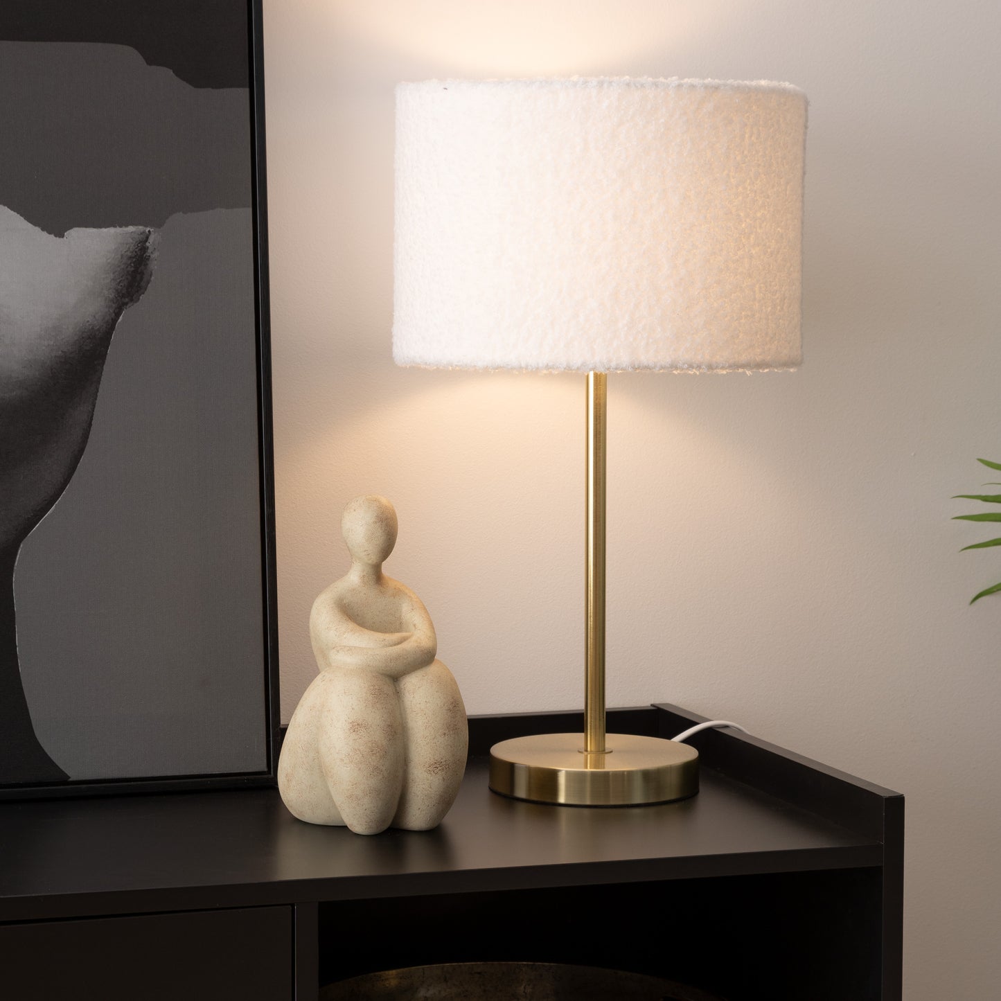 Lampa Bucle picior metal auriu