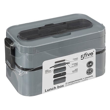 Lunch Box 2 compartimente + tacâmuri