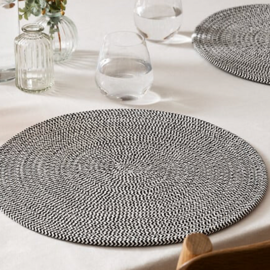 Set masa negru Alana 38cm diametru