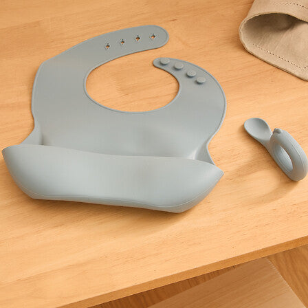 Bavetica + lingurita Silicon Albastru