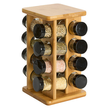Set suport condimente rotativ + 16 borcanele