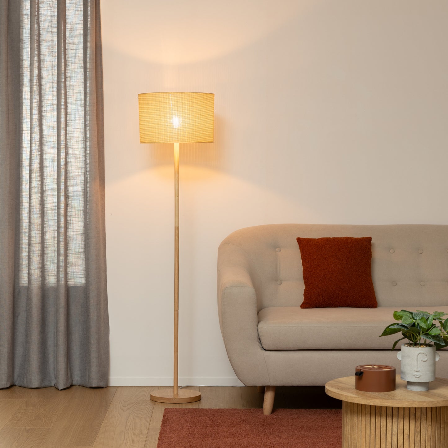Lampadar picior Lemn 149,5 cm