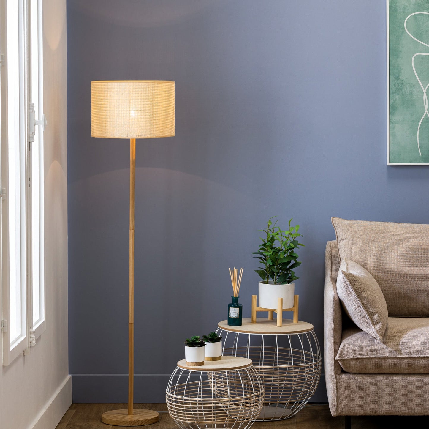 Lampadar picior Lemn 149,5 cm