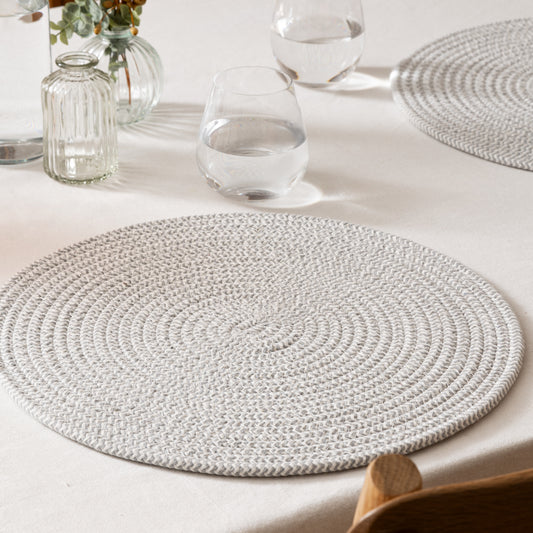 Set de masa rotund gri Alana